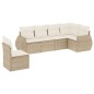 vidaXL Juego de sofás jardín con cojines 6 pzas ratán sintético beige vidaXL Juego de sofás jardín con cojines 6 pzas ratán sintético beige