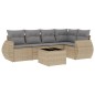 vidaXL Juego de sofás jardín con cojines 6 pzas ratán sintético beige vidaXL Juego de sofás jardín con cojines 6 pzas ratán sintético beige