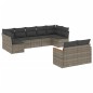 vidaXL Set de muebles de jardín 9 pzas y cojines ratán sintético gris vidaXL Set de muebles de jardín 9 pzas y cojines ratán sintético gris