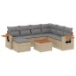 vidaXL Juego de sofás de jardín con cojines beige 8 pzas ratán PE vidaXL Juego de sofás de jardín con cojines beige 8 pzas ratán PE