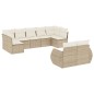 vidaXL Set de sofás de jardín 9 pzas con cojines ratán sintético beige vidaXL Set de sofás de jardín 9 pzas con cojines ratán sintético beige