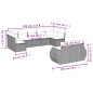 vidaXL Set de sofás de jardín 9 pzas con cojines ratán sintético beige vidaXL Set de sofás de jardín 9 pzas con cojines ratán sintético beige