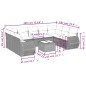 vidaXL Set de sofás de jardín 10 pzas cojines ratán sintético negro vidaXL Set de sofás de jardín 10 pzas cojines ratán sintético negro