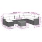 vidaXL Set de muebles de jardín 9 pzas y cojines ratán sintético gris vidaXL Set de muebles de jardín 9 pzas y cojines ratán sintético gris