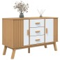vidaXL Aparador OLDEN madera maciza pino blanco y marrón 114x43x73,5cm vidaXL Aparador OLDEN madera maciza pino blanco y marrón 114x43x73,5cm