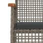 vidaXL Set comedor de jardín 5 piezas con cojines ratán sintético gris vidaXL Set comedor de jardín 5 piezas con cojines ratán sintético gris