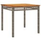 vidaXL Set comedor de jardín 5 piezas con cojines ratán sintético gris vidaXL Set comedor de jardín 5 piezas con cojines ratán sintético gris