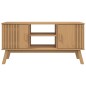 vidaXL Mueble de TV OLDEN madera maciza de pino marrón 114x43x57 cm