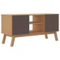 vidaXL Mueble de TV OLDEN madera maciza de pino marrón 114x43x57 cm
