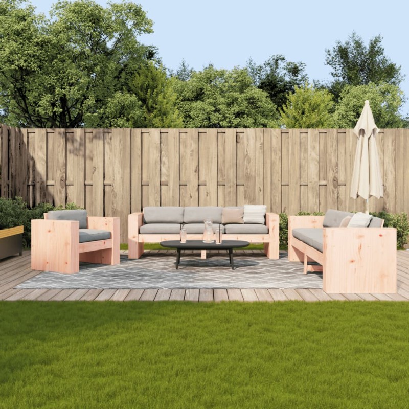 vidaXL Juego de muebles de jardín 2 pzas madera maciza abeto Douglas vidaXL Juego de muebles de jardín 2 pzas madera maciza abeto Douglas