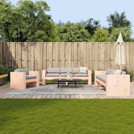 vidaXL Juego de muebles de jardín 2 pzas madera maciza abeto Douglas