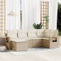 vidaXL Juego de sofás jardín con cojines 6 pzas ratán sintético beige vidaXL Juego de sofás jardín con cojines 6 pzas ratán sintético beige