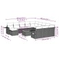 vidaXL Set de sofás de jardín y cojines 13 pzas ratán sintético negro vidaXL Set de sofás de jardín y cojines 13 pzas ratán sintético negro