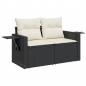 vidaXL Set de sofás de jardín 10 pzas cojines ratán sintético negro vidaXL Set de sofás de jardín 10 pzas cojines ratán sintético negro