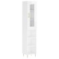 vidaXL Aparador alto madera contrachapada blanco brillo 34,5x34x180 cm vidaXL Aparador alto madera contrachapada blanco brillo 34,5x34x180 cm