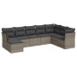 vidaXL Set de sofás de jardín 8 pzas y cojines ratán sintético gris vidaXL Set de sofás de jardín 8 pzas y cojines ratán sintético gris