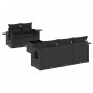 vidaXL Set de sofás de jardín 6 piezas y cojines ratán sintético negro vidaXL Set de sofás de jardín 6 piezas y cojines ratán sintético negro
