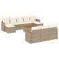 vidaXL Set de sofás de jardín 11pzas con cojines ratán sintético beige vidaXL Set de sofás de jardín 11pzas con cojines ratán sintético beige