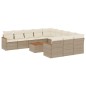 vidaXL Set de sofás de jardín 12 pzas y cojines ratán sintético marrón vidaXL Set de sofás de jardín 12 pzas y cojines ratán sintético marrón