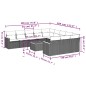 vidaXL Set de sofás de jardín 12 pzas y cojines ratán sintético marrón vidaXL Set de sofás de jardín 12 pzas y cojines ratán sintético marrón