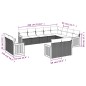 vidaXL Set de sofás de jardín y cojines 13 pzas ratán sintético negro vidaXL Set de sofás de jardín y cojines 13 pzas ratán sintético negro