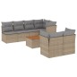vidaXL Juego de sofás de jardín con cojines beige 8 pzas ratán PE vidaXL Juego de sofás de jardín con cojines beige 8 pzas ratán PE