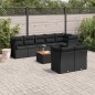 vidaXL Set de sofás de jardín 8 piezas y cojines ratán sintético negro vidaXL Set de sofás de jardín 8 piezas y cojines ratán sintético negro