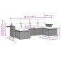 vidaXL Set de muebles de jardín 6 pzas y cojines ratán sintético gris