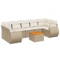 vidaXL Juego de sofás de jardín con cojines beige 8 pzas ratán PE vidaXL Juego de sofás de jardín con cojines beige 8 pzas ratán PE