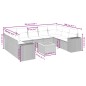 vidaXL Set de sofás de jardín 10 pzas con cojines ratán sintético gris vidaXL Set de sofás de jardín 10 pzas con cojines ratán sintético gris