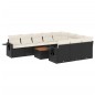 vidaXL Set de sofás de jardín 11 pzas y cojines ratán sintético negro vidaXL Set de sofás de jardín 11 pzas y cojines ratán sintético negro