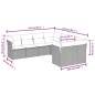 vidaXL Set de sofás de jardín 8 pzas y cojines ratán sintético gris vidaXL Set de sofás de jardín 8 pzas y cojines ratán sintético gris