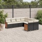 vidaXL Set de sofás de jardín 8 piezas y cojines ratán sintético negro vidaXL Set de sofás de jardín 8 piezas y cojines ratán sintético negro