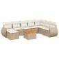 vidaXL Set de sofás de jardín 9 pzas con cojines ratán sintético beige vidaXL Set de sofás de jardín 9 pzas con cojines ratán sintético beige