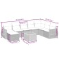 vidaXL Set de sofás de jardín 9 pzas con cojines ratán sintético beige vidaXL Set de sofás de jardín 9 pzas con cojines ratán sintético beige