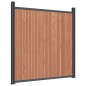 vidaXL Panel de valla con 2 postes WPC marrón 180x186 cm vidaXL Panel de valla con 2 postes WPC marrón 180x186 cm