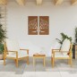 vidaXL Sillón de jardín con cojines 2 uds madera maciza acacia vidaXL Sillón de jardín con cojines 2 uds madera maciza acacia