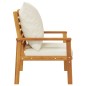 vidaXL Sillón de jardín con cojines 2 uds madera maciza acacia vidaXL Sillón de jardín con cojines 2 uds madera maciza acacia