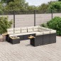 vidaXL Set de sofás de jardín 11 pzas y cojines ratán sintético negro vidaXL Set de sofás de jardín 11 pzas y cojines ratán sintético negro