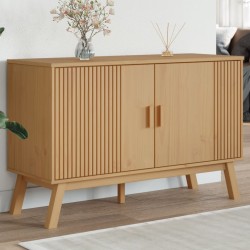 vidaXL Aparador OLDEN madera maciza de pino marrón 114x43x73,5 cm