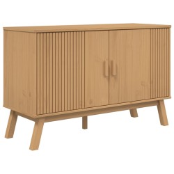 vidaXL Aparador OLDEN madera maciza de pino marrón 114x43x73,5 cm