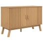 vidaXL Aparador OLDEN madera maciza de pino marrón 114x43x73,5 cm