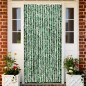 vidaXL Cortina antimoscas chenilla verde y blanco 90x200 cm vidaXL Cortina antimoscas chenilla verde y blanco 90x200 cm