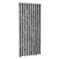 vidaXL Cortina antimoscas chenilla gris y negro 90x200 cm vidaXL Cortina antimoscas chenilla gris y negro 90x200 cm