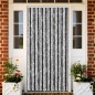 vidaXL Cortina antimoscas chenilla gris y negro 56x185 cm vidaXL Cortina antimoscas chenilla gris y negro 56x185 cm