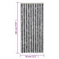 vidaXL Cortina antimoscas chenilla gris y negro 56x185 cm vidaXL Cortina antimoscas chenilla gris y negro 56x185 cm
