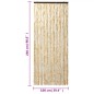 vidaXL Cortina antimoscas chenilla beige 100x230 cm