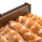 vidaXL Cortina antimoscas chenilla ocre y blanco 56x200 cm