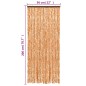 vidaXL Cortina antimoscas chenilla ocre y blanco 56x200 cm