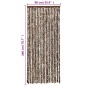 vidaXL Cortina antimoscas chenilla marrón y blanco 90x200 cm vidaXL Cortina antimoscas chenilla marrón y blanco 90x200 cm